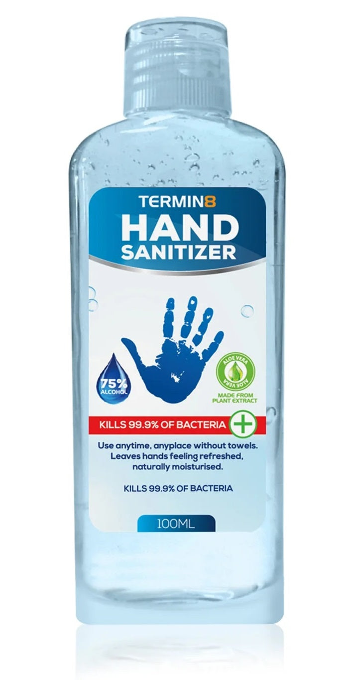 Antibacterial Hand Sanitizer/Sanitiser Gel 75% Alc 100ml x1/4/8/12 | Bulk Buy Discounts