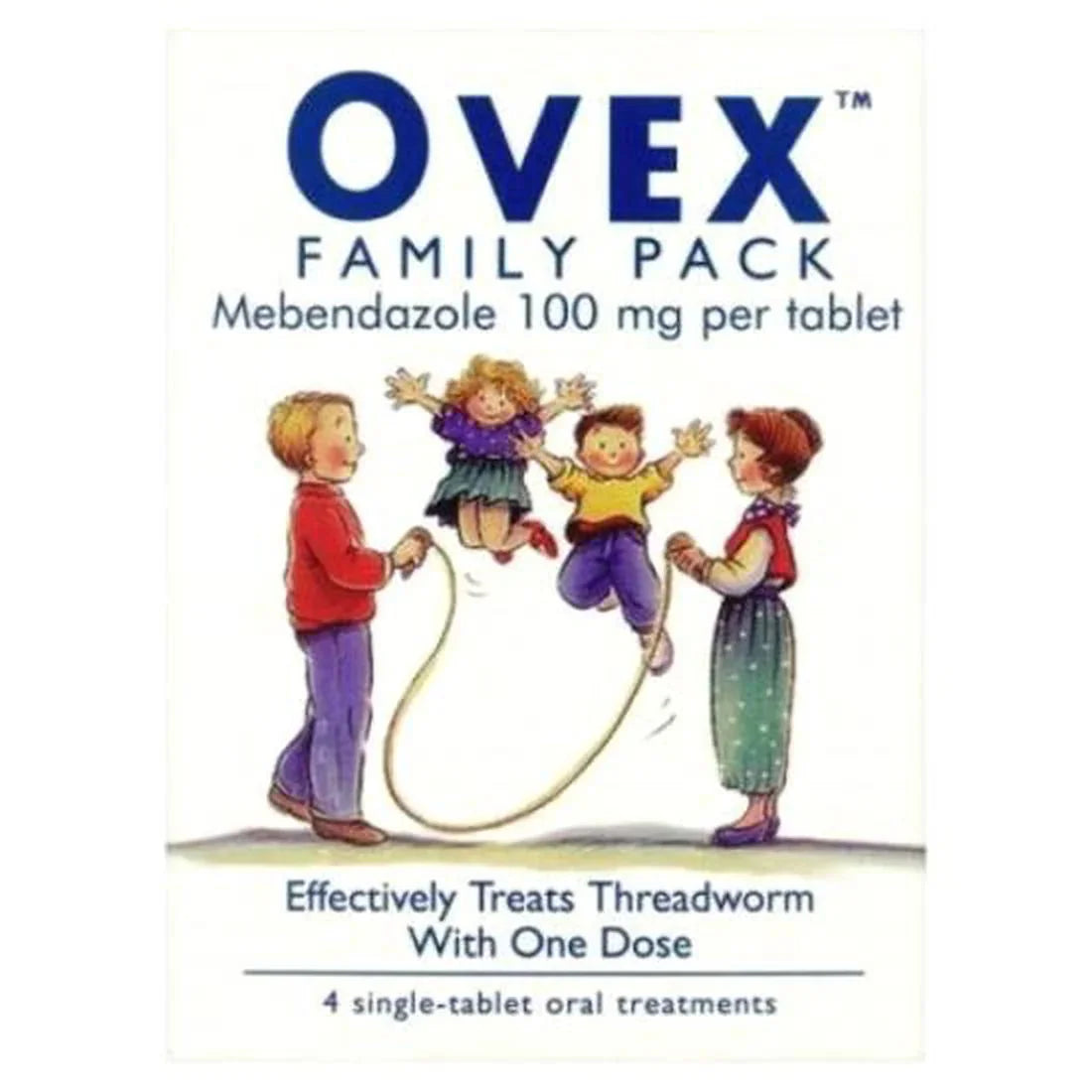 Threadworm Treatment Family Pack 4x100mg | Ovex Tablets | EasyMeds ...