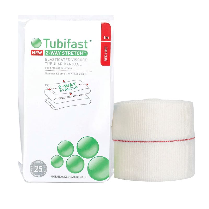 Tubifast Red Elasticated Tubular Bandage Small 3.5cm x 1M x 5