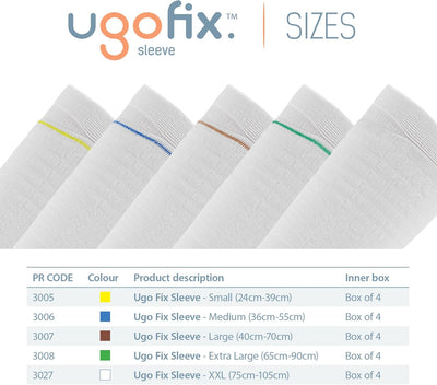 Ugo Fix Sleeve Catheter Bag Sleeve for Urine/Drainage Bags Pack of 4 (M 36-55cm)