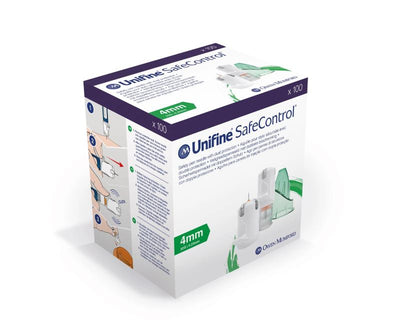 Unifine Safecontrol Safety Pen Needles 4mm 32G x 100