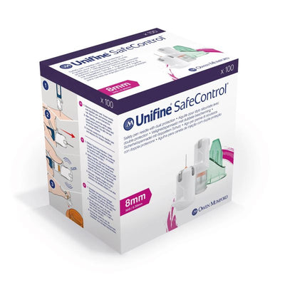 Unifine Safecontrol Safety Pen Needles 8mm 30g x 100