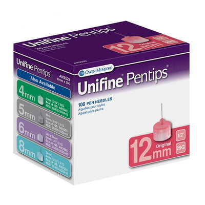 Unifine Pentips 29Gauge Pen Needles 12mm x 100 -   Owen Mumford EasyMeds Pharmacy