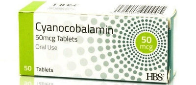 Vitamin B 12 Cyanocobalamin 50mcg 50 Tablets x 3 Packs -   Essential EasyMeds Pharmacy
