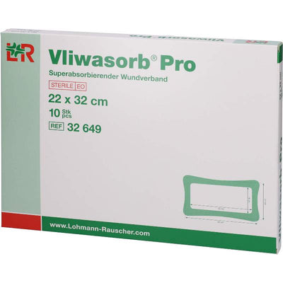 Vliwasorb Pro Non-Adhesive Super Absorbent Sterile Dressings 22cm x 32cm x10 -   Vliwasorb EasyMeds Pharmacy