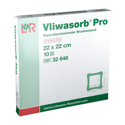 Vliwasorb Pro Non-Adhesive Super Absorbent Sterile Dressing 22cm x 22cm x 10