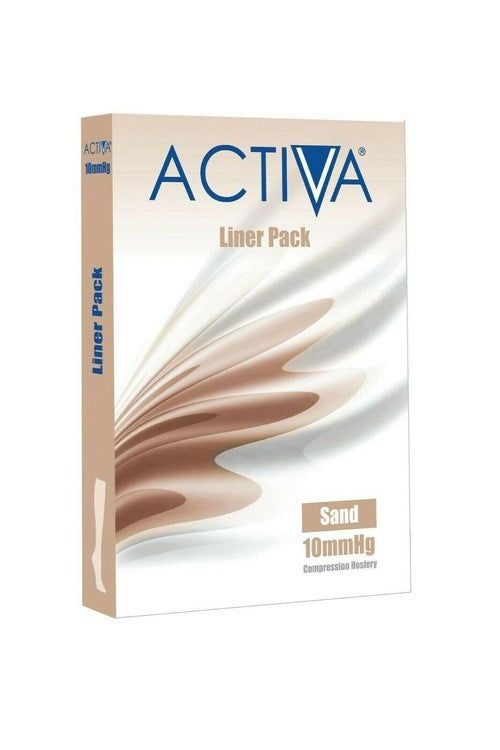 Activa Stocking Liner Pack Open Toe 10mmHg - S/M/L/XL/XXL Sand -   Activa EasyMeds Pharmacy