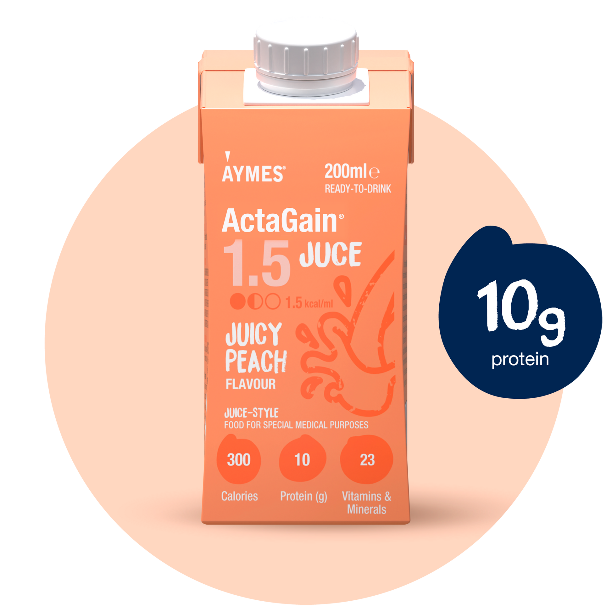 ActaGain 1.5 Juce Juicy Peach 200ml