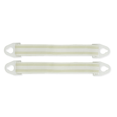 Hollister InCare leg bag strap shown secured to leg with leg bag