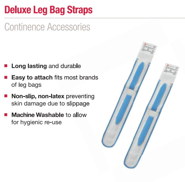 Hollister InCare Deluxe Leg Bag Straps Latex-Free XS,S,M,L