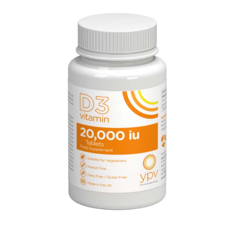 YPV Vitamin D3 20000IU Tabs 14 Tablets