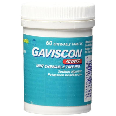 Gaviscon Advance Chewable 60 Tablets Peppermint -   Reckitt Benckiser EasyMeds Pharmacy