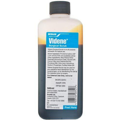 Videne Surgical Scrub Povidone 7.5% 500ml -   Videne EasyMeds Pharmacy