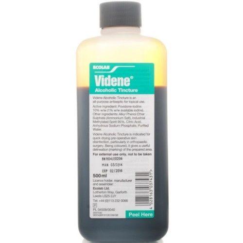 Videne Broad Spectrum Alcoholic Tincture Skin disinfectant 10% 500ml -   Ecolab EasyMeds Pharmacy