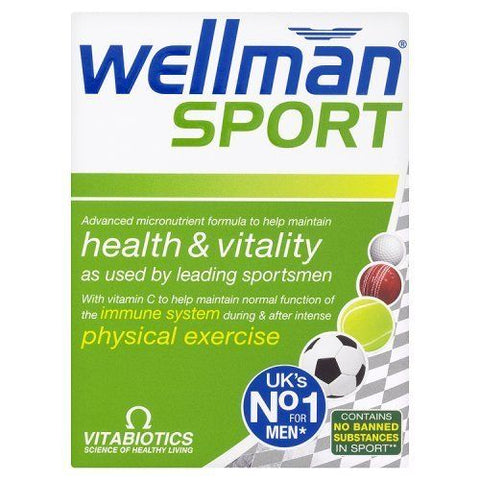 Vitabiotics Wellman Sport x 30 Tablets Advanced Sports/Fitness Supplement Vitamins - Wellman
