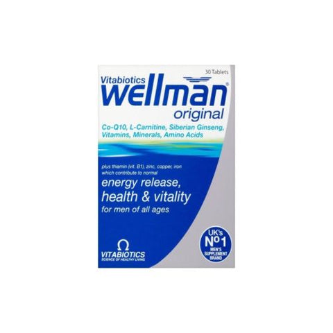 Vitabiotics Wellman Original 30 Tablets - Health Vitality Energy Release Vitamins - Wellman