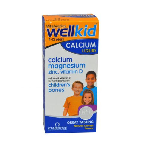 Vitabiotics Wellkid Calcium Liquid Orange Flavour 150ml Vitamins - Wellkid