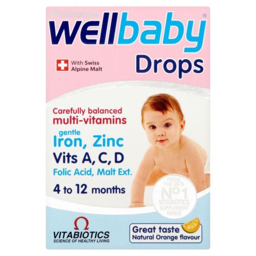 Vitabiotics Wellbaby Multi-Vitamin Drops 30ml 4-12 Mnths Vitamins - Wellbaby