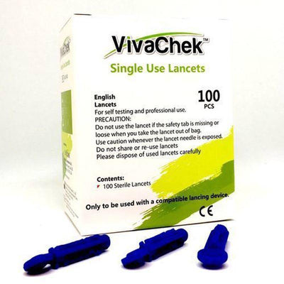 Vivachek Lancets 0.37mm/28G x 100 -   Vivachek EasyMeds Pharmacy