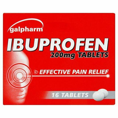 Galpharm Ibuprofen 200mg CAPLETS/Tablets 16 | MAX 2 Packs/Order Pain Relief - Ibuprofen