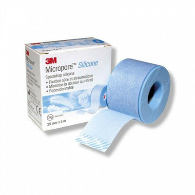 3M Micropore Silicone Adhesive Plaster 2.5cm x 5M x 6 | EasyMeds Pharmacy