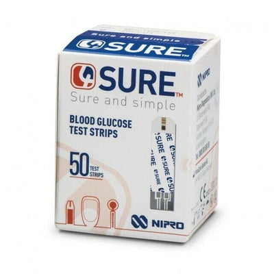 4Sure Blood Glucose Test Strips x 50 x 2 | EasyMeds Pharmacy