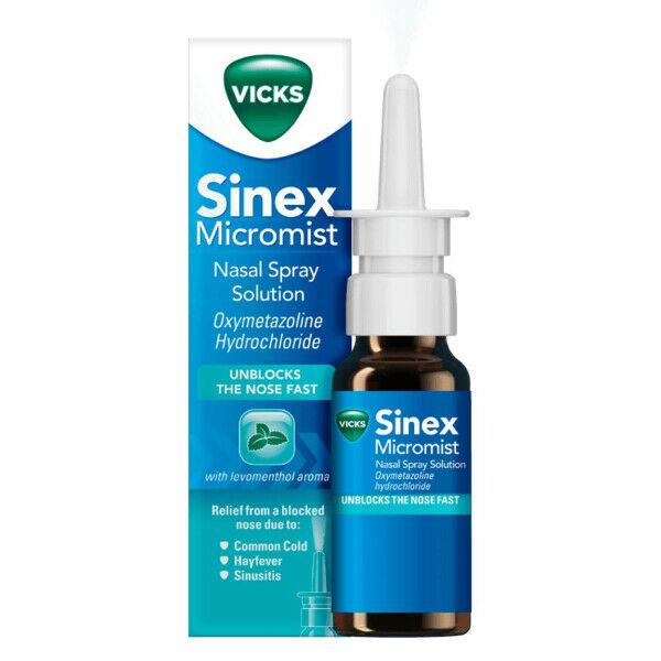 Vicks Sinex Micromist Nasal Spray Pump 15ml Coughs/Colds - Vicks