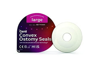 Genii Convex Ostomy Seals Large (30mm-50mm) Box of 10 - Previously Trio Silvex 2