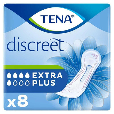 TENA Lady Discreet Extra Plus Incontinence Pads/Towels  x 8