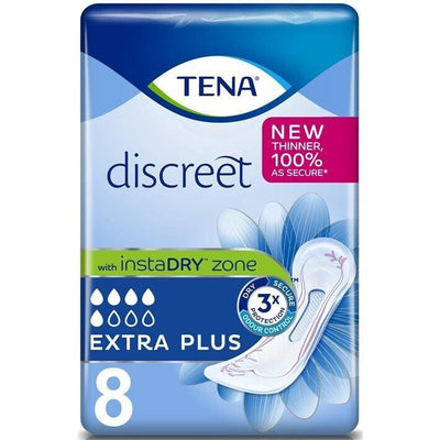 TENA Lady Discreet Extra Plus Incontinence Pads - 3 Packs of 8