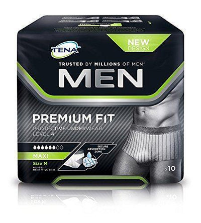 TENA Men Premium Fit Protective Incontinence Underwear Level 4 - Medium x 10