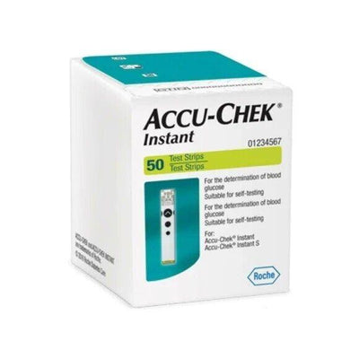 Accu-Chek Instant Blood Glucose Test Strips, Pack of 50 Strips