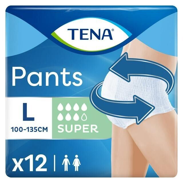 TENA Incontinence Pants Super Large x 12 x 4 -   Tena EasyMeds Pharmacy