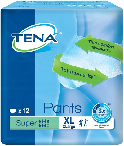 TENA Incontinence Pants Super XL x 12 x 4