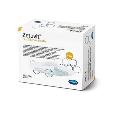 ZETUVIT Plus Silicone Border Wound Dressings 10cm x 10cm x 10