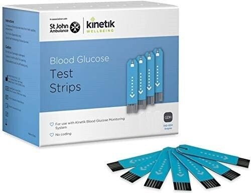 Kinetik Wellbeing Blood Glucose Test Strips - 2 Packs of 50