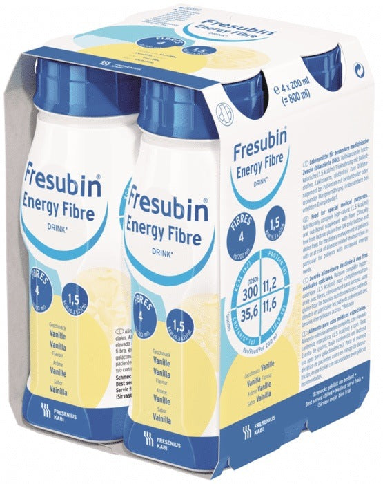 Fresubin Energy Fibre Vanilla (4 x 200ml) Nutritional Drinks - Fresubin