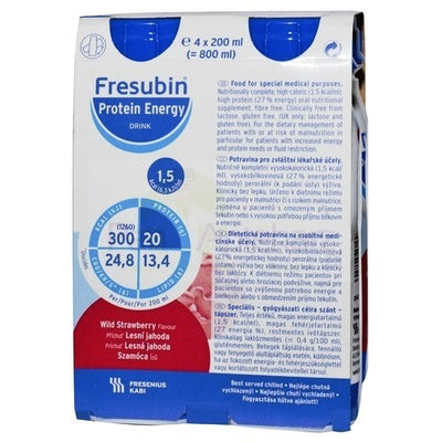 Fresubin Protein Energy Strawberry ( 4 x 200ml) -   Fresenius EasyMeds Pharmacy