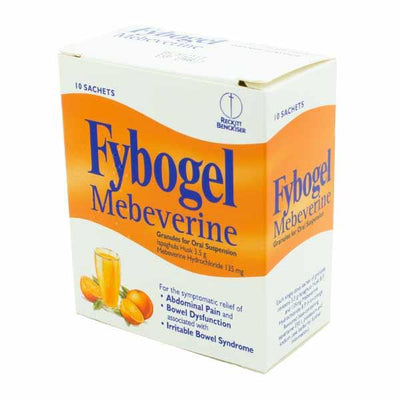 Fybogel Mebeverine Orange Flavour Drink - 10 Sachets Laxatives - Fybogel
