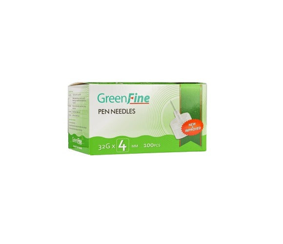 Greenfine Pen Needles 32G 4mm x 100 (Previously Carefine) -   Neon Diagnostics Ltd EasyMeds Pharmacy