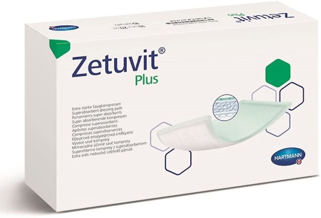 Zetuvit Plus Sterile Dressing pad 20cm x 40cm - Pack of 5 Dressings - Zetuvit Plus