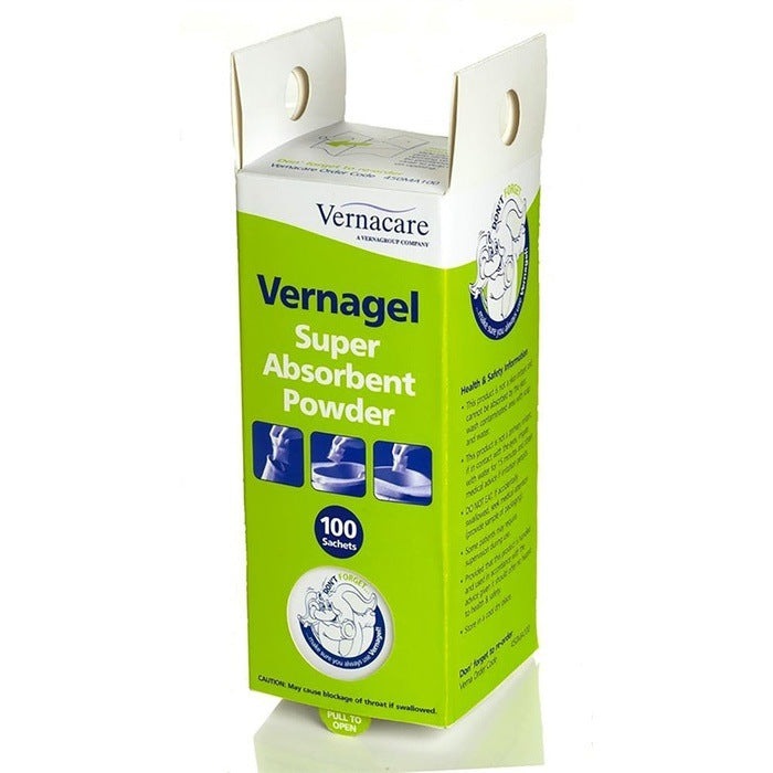 Vernacare Vernagel Super Absorbent Powder Sachets x 100 Vernacare