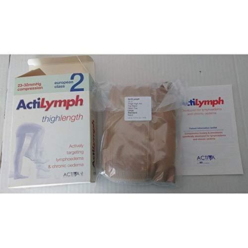 Actilymph Class 2 Thigh Large Sand Open Toe with Top Band | EasyMeds Pharmacy
