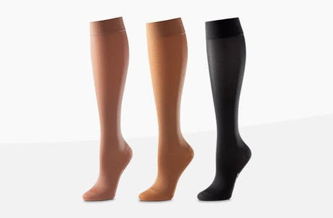 Activa Class 1 Below Knee Compression Stockings Large Sand Closed Toe Footcare - Activa