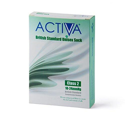 Activa Class 2 Unisex Ribbed Support Socks 18-24 mmHg Brown Medium | EasyMeds Pharmacy