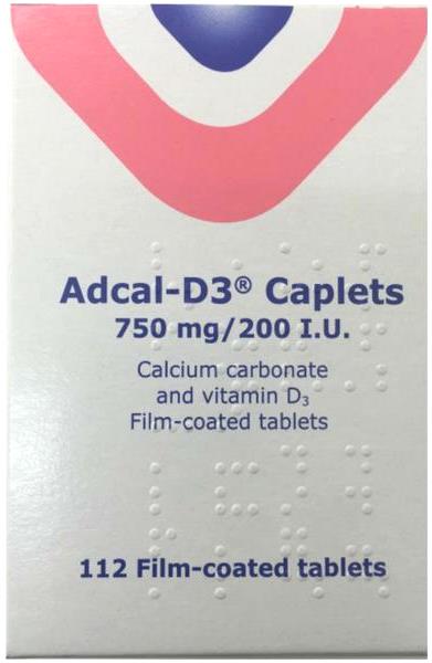 Adcal-D3 Caplets Tablets x 112 Calcium/Vitamin D Supplement | EasyMeds Pharmacy
