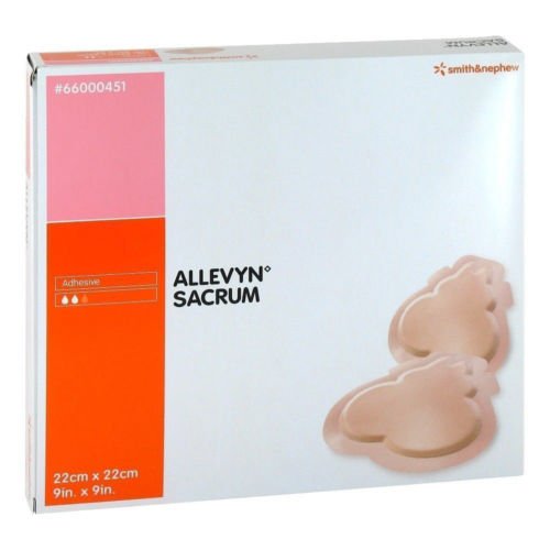 ALLEVYN Adhesive Sacrum Sacral Dressings Hydrocellular Absorbent 22 x 22cm | EasyMeds Pharmacy