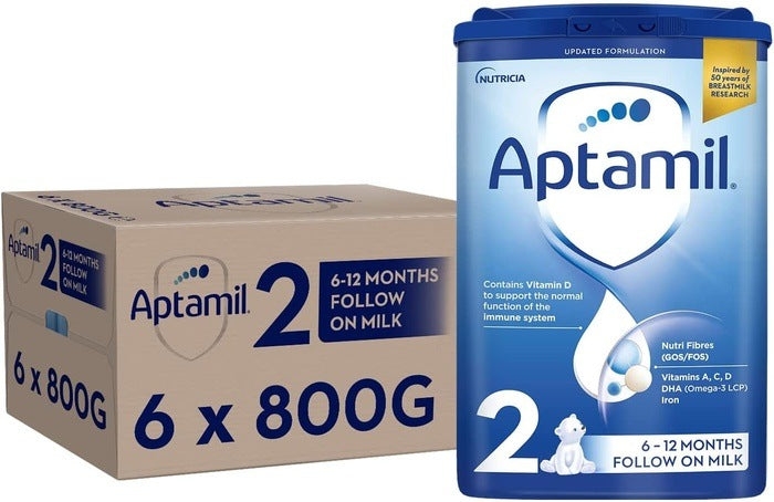 Aptamil 2 Follow On Powder 6-12 months 800g x 6 | EasyMeds Pharmacy