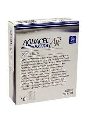 Aquacel AG Extra Silver Hydrofiber Wound Dressing 5cm x 5cm x10 | EasyMeds Pharmacy