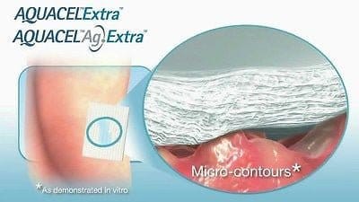 Aquacel AG Extra Silver Hydrofiber Wound Dressing 5cm x 5cm x10 | EasyMeds Pharmacy